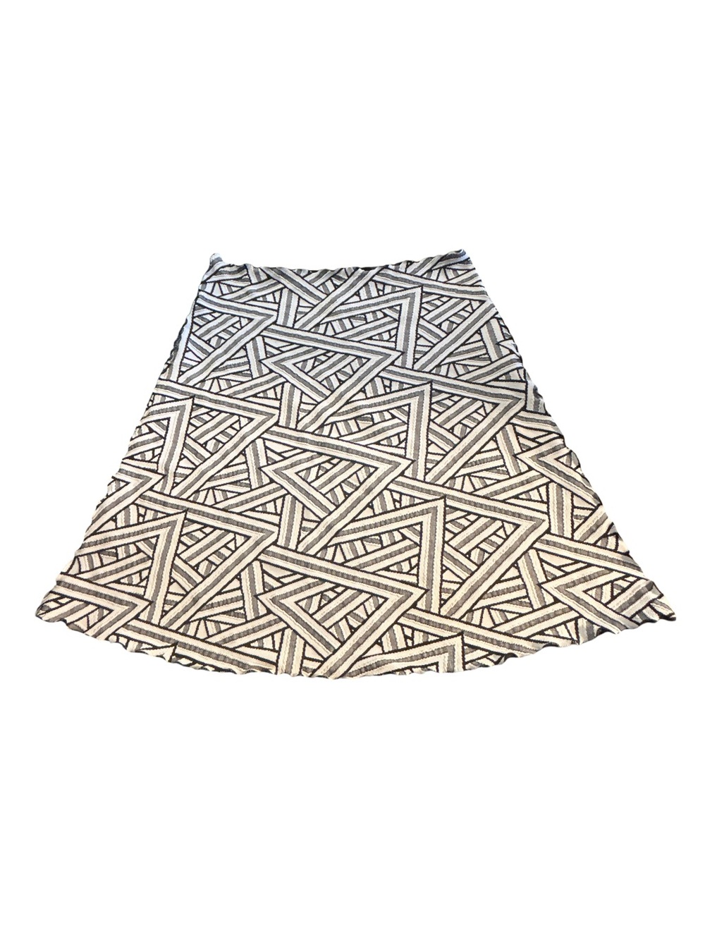 Haystacks Whimsigoth geometric Triangle Print ALine Skirt Lettuce Hem Stretch L
